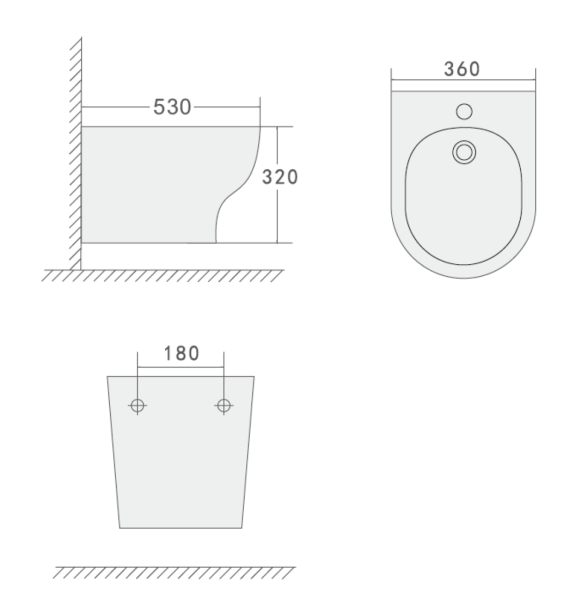 Биде подвесное Boheme Fiore 978-BIDET-B