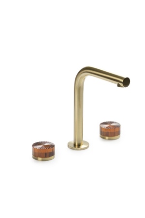 Смеситель из стены AURA на 3 отв. MATT GOLD STELLA AMBER 152-MG-ST-AMBER