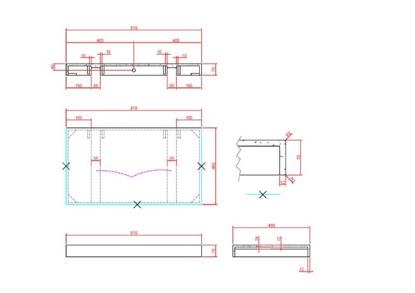 Столешница 80 см ArmadiArt Flat 869-080-CLCT