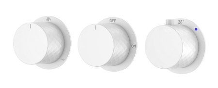 Смеситель встроенный с термостатом STICK DIAMOND MATT WHITE 3-проходной 124-T-3-MW.1