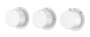 Смеситель встроенный с термостатом STICK DIAMOND MATT WHITE 3-проходной 124-T-3-MW.1