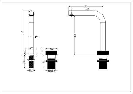 Смеситель для раковины автоматический Boheme Tech 158-CR