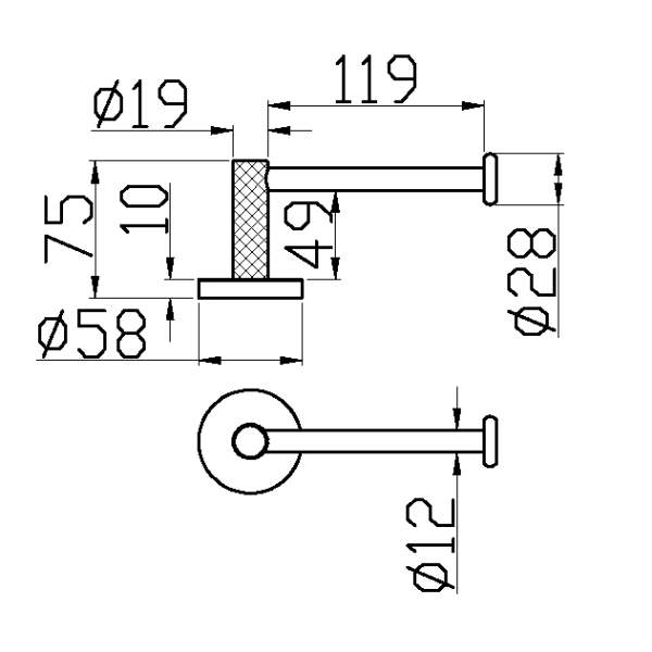 Держатель туалетной бумаги без крышки Boheme Uno 10985-CR