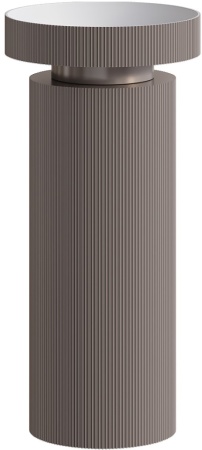 Раковина Ø40 см на пьедестале ArmadiArt Sole Corian 801-R-D+801-Base-Rib-D