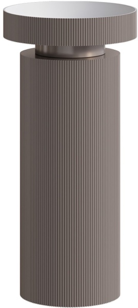 Раковина Ø40 см на пьедестале ArmadiArt Sole Corian 801-R-D+801-Base-Rib-D