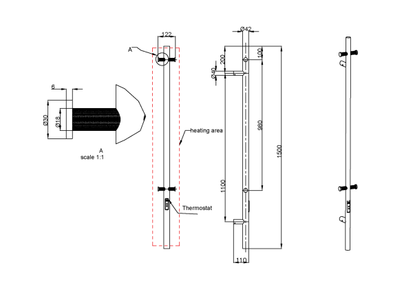 Полотенцесушитель электрический Boheme Uno 726-CB