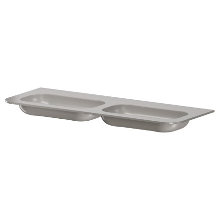 Раковина моноблок VOI 140см STONE FINISH STONE GREY 786-140-SF-SG без отв.