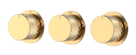 Смеситель встроенный STICK DIAMOND GOLD 3-х проходной 124-3-G.1