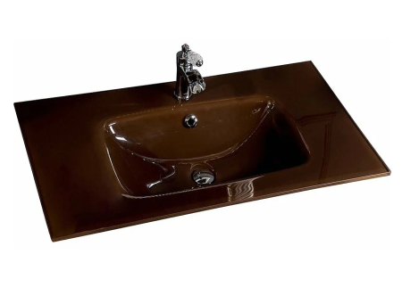 Раковина стеклянная 80 см ArmadiArt NeoArt 852-080-DB продается только в комплекте с тумбой