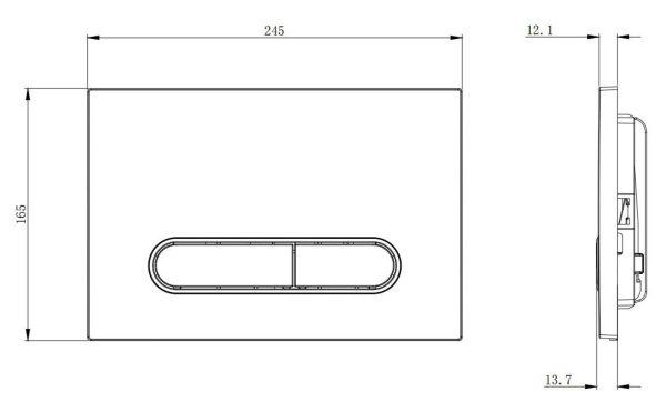 Кнопка для инсталляции Boheme 667-BR