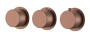 Смеситель встроенный с термостатом STICK DIAMOND BRUSHED BRONZE 3-проходной 124-T-3-BRB.1