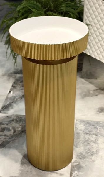 Раковина Ø40 см на пьедестале ArmadiArt Sole Corian 801-R-G+801-Base-R-G