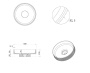 Раковина Ø40 см на пьедестале ArmadiArt Sole Corian 801-R-MW+801-Base-Rib