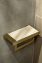 Держатель для туалетной бумаги c крышкой Qubic Matt Gold 10721-MG