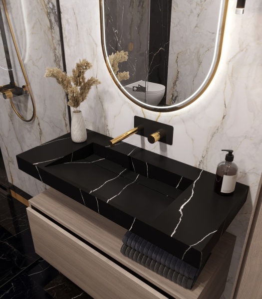 Раковина 100 см ArmadiArt Flat 859-100-NM продается только в комплекте с тумбой