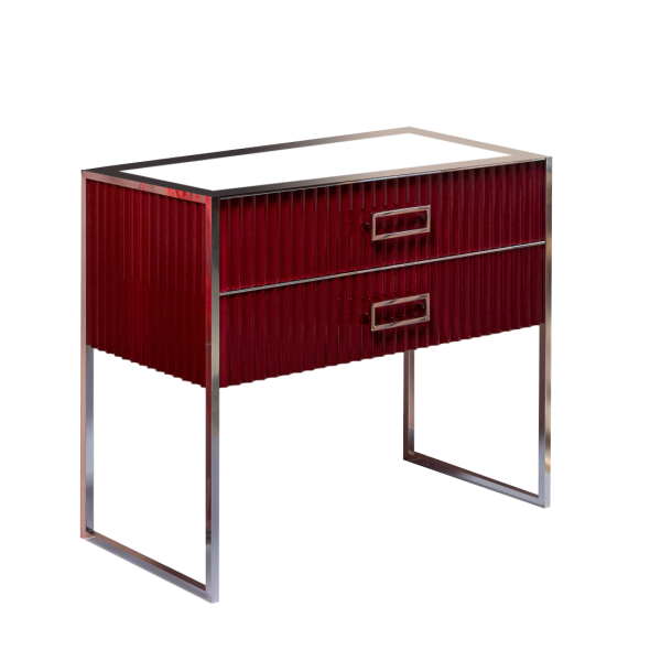 Тумба MONACO 100см h74см бордо глянец + хром под раковину чашу 867-100-RCR