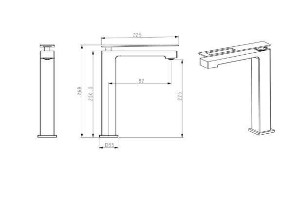 Смеситель для раковины Boheme Q 142-WR