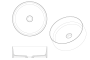 Раковина накладная Ø41,5 см ArmadiArt Sole Corian 819-SL