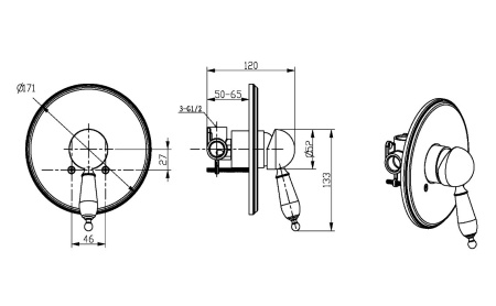 Встраиваемый смеситель Boheme Medici Ripresa 305-SW