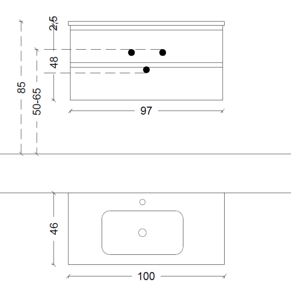 Тумба под раковину 100 см ArmadiArt Capolda 849-100-D