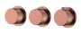Смеситель встроенный с термостатом STICK DIAMOND COPPER BRUSHED 3-проходной 124-T-3-CB.1
