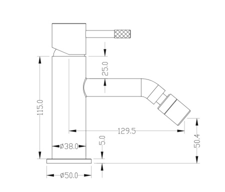 Смеситель для биде Boheme Uno 466-BRB