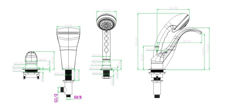 Смеситель на борт ванны Boheme Aquadesign 399