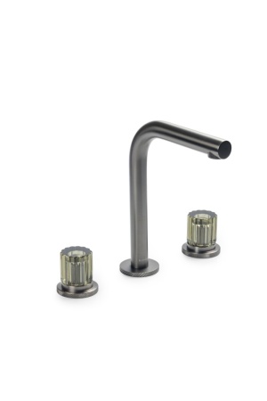 Смеситель из стены AURA на 3 отв. GUN METAL ELEGANTE GREEN 152-GM-EL-GREEN