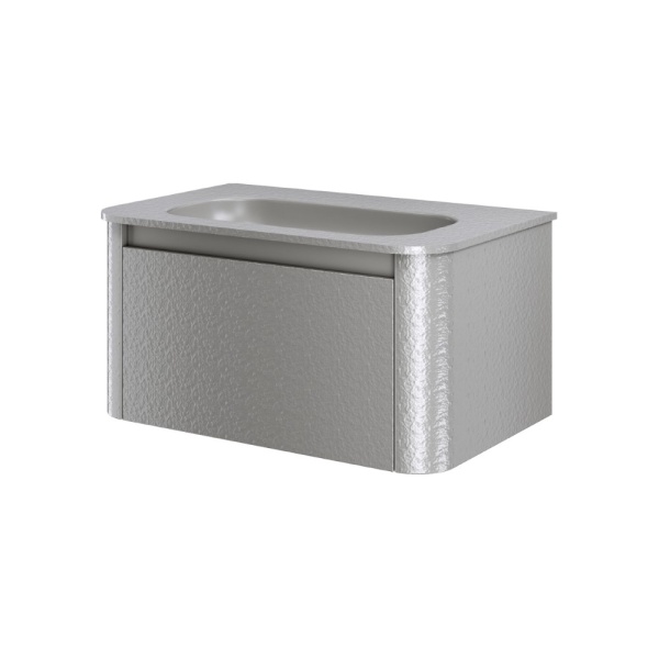 Тумба с раковиной VOI 80CM STONEFINISH LUNA (Комплект)