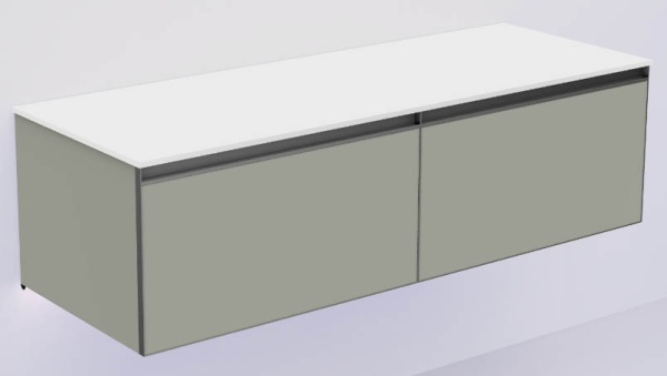 QUATRO 2 140см (70+70) тумба LUNA профиль ANTHRACITE + внутр. подсв. 790-M2-140(70+70)-L-A-LED