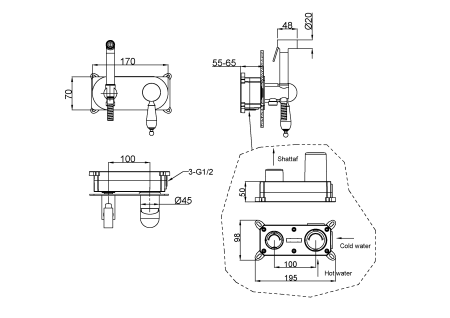 Гигиенический душ Boheme Imperiale 425