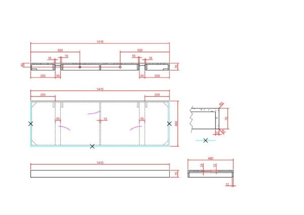 Столешница 140 см ArmadiArt Flat 869-140-NM