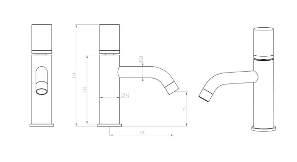 Смеситель для раковины Boheme Stick 121-GB.2