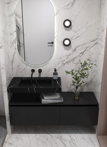 Раковина 80 см ArmadiArt Flat 859-080-NM продается только в комплекте с тумбой