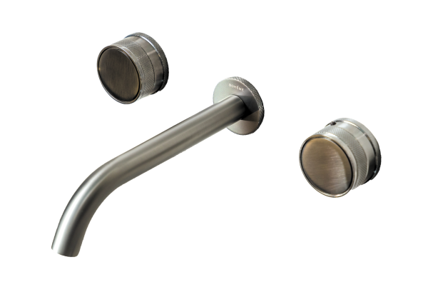 Смеситель из стены PRESTIGE на 3 отв. GUN METAL 152-2-GM-PR