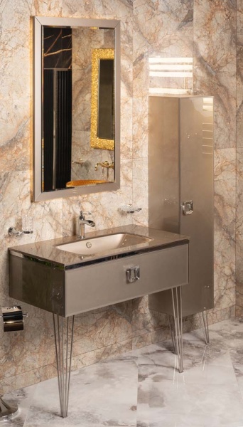 Столешница стекло 100см моноблок Дельмар 852-100-D