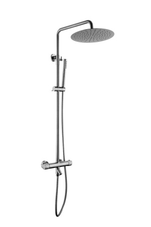 Стойка для душа c термостатом UNO INOX 468-T-INOX