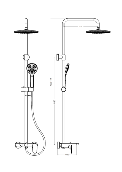 Душевая стойка Boheme Spectre 458-CR