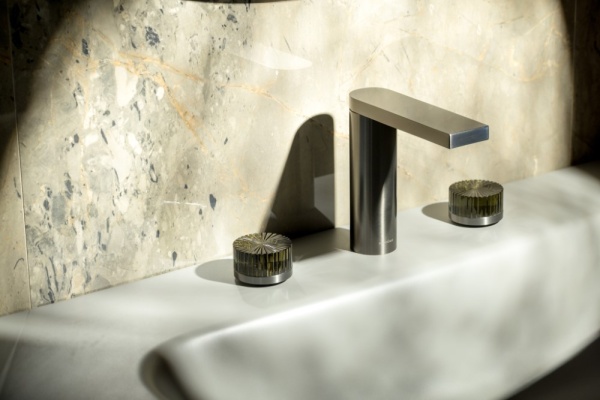 Смеситель из стены STELLA на 3 отв. GUN METAL STELLA GREEN 151-GM-ST-GREEN