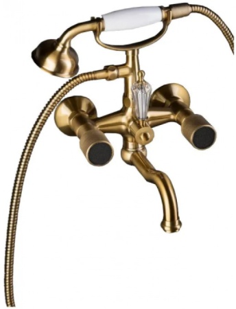 Смеситель для ванны Boheme Royal Cristal 313-Royal/CRST black