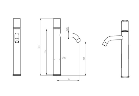 Смеситель для раковины Boheme Stick 122-B-MR-White
