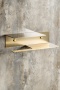 Держатель для туалетной бумаги c полкой Qubic Matt Gold 10721-2-MG