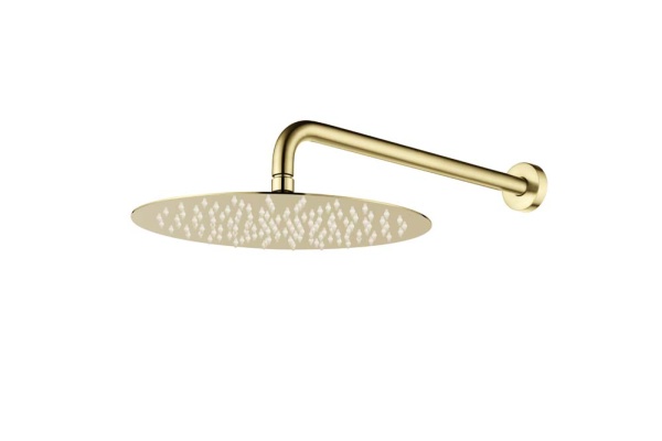 Верхний душ с кронштейном UNO Gold 30cm  латунь 422-TOP-G