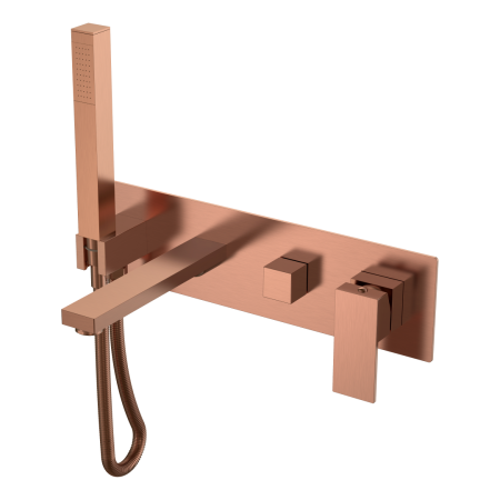 Смеситель для ванны встроенный Qubic Copper Brushed 474-2-CB