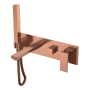 Смеситель для ванны встроенный Qubic Copper Brushed 474-2-CB