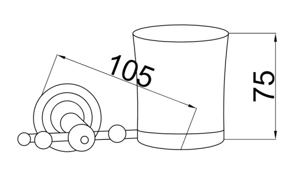 Стакан для зубных щеток Boheme Barocco 10654