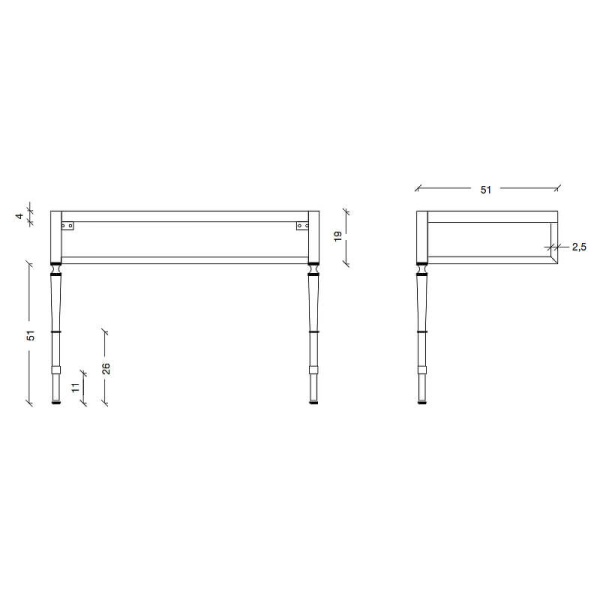 Консоль 100 см ArmadiArt Vogue 890-B