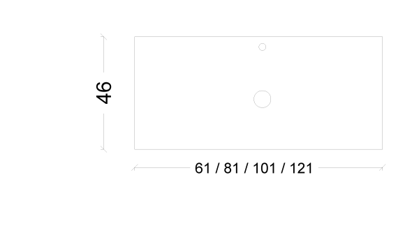 Столешница 100 см ArmadiArt Vallessi 840-100-А