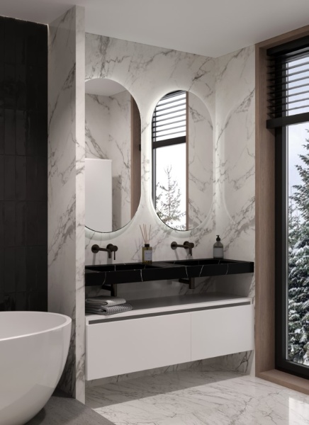 Раковина 140 см ArmadiArt Flat 859-140-NM продается только в комплекте с тумбой