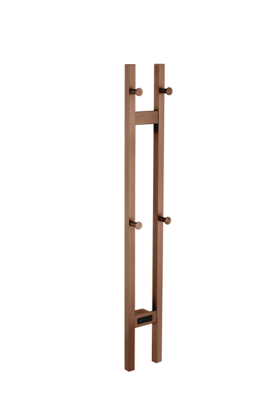 Полотенцесушитель электрический 2-трубы квадратный BRUSHED BRONZE 728-BRB